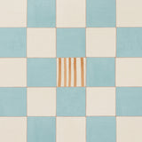 Gambit Panel Teal & Earthy Brown by Backdrop Painterly Checkered Wallpaper – Schumacher 5014260