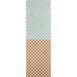 Gambit Panel wallpaper in teal and earthy brown, featuring a painterly checkered pattern by Backdrop for Schumacher.