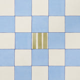 Gambit Panel Sky & Deep Navy by Schumacher Painterly Checkered Wallpaper Panel – Schumacher 5014261