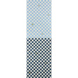 Gambit Panel wallpaper in Sky & Deep Navy by Schumacher, featuring a painterly checkered pattern in blue and navy tones.