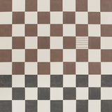 Gambit Panel Cocoa & Charcoal by Schumacher Painterly Checkered Wallpaper Panel – Schumacher 5014263