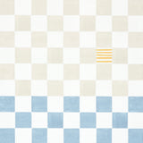 Gambit Panel Sand & Soft Blue by Schumacher Painterly Checkered Wallpaper Panel – 5014264