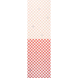 Gambit Panel wallpaper in earthy pink and red by Schumacher, featuring a painterly checkered pattern with a hand-tiled look.