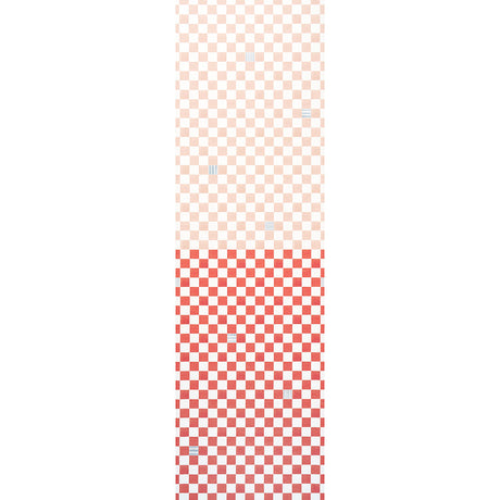 Gambit Panel wallpaper in earthy pink and red by Schumacher, featuring a painterly checkered pattern with a hand-tiled look.