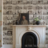 Architecturra Newsprint by Johnson Hartig Architectural Vignette Wallpaper – Schumacher 5014270