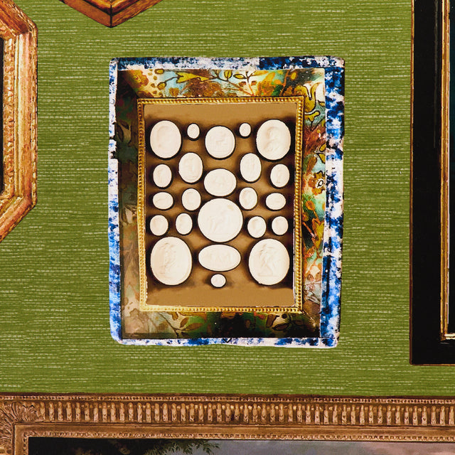 Le Grand Tour English Green by Johnson Hartig Eclectic Gallery Wallpaper – Schumacher 5014292