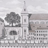 Piazza Firenze Panel Set Grisaille by Schumacher Architectural Panorama Wallpaper – 5014301
