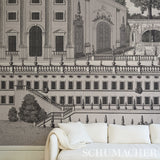 Piazza Firenze Panel Set Grisaille by Schumacher Architectural Panorama Wallpaper – 5014301