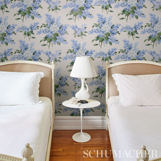 Proust's Lilacs Blue Floral Wallpaper by Johnson Hartig – Schumacher 5014311