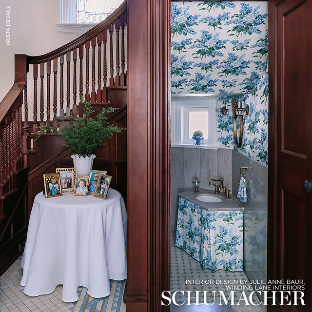 Proust's Lilacs Blue Floral Wallpaper by Johnson Hartig – Schumacher 5014311