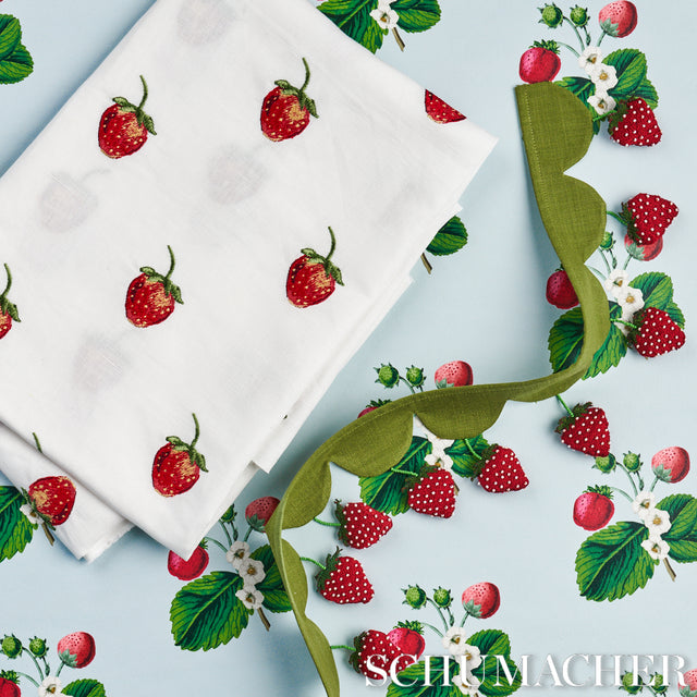 Strawberry Hill Blue by Schumacher Botanical Wallpaper – Johnson Hartig 5014321