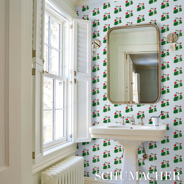 Strawberry Hill Blue by Schumacher Botanical Wallpaper – Johnson Hartig 5014321