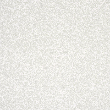 Bougainvillea Leaf Green wallpaper by Schumacher in a bedroom setting, featuring a delicate botanical pattern.