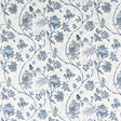 Chinoiserie Vine wallpaper in cobalt blue by Mark D. Sikes for Schumacher, featuring an intricate floral and vine pattern.