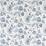 Chinoiserie Vine wallpaper in cobalt blue by Mark D. Sikes for Schumacher, featuring an intricate floral and vine pattern.