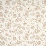 Chinoiserie Vine wallpaper in neutral by Mark D. Sikes for Schumacher, featuring an elegant floral vine pattern in beige and taupe tones.