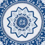 Montecito Medallion Indigo by Mark D. Sikes Large-Scale Medallion Wallpaper – Schumacher 5014360