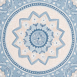 Montecito Medallion China Blue by Mark D. Sikes Large-Scale Medallion Wallpaper – Schumacher 5014362