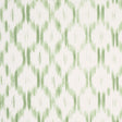 Santa Monica wallpaper in Leaf Green by Mark D. Sikes for Schumacher, featuring an archival ikat pattern in a fresh green and white colorway.