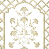 Bamboo Trellis Panel A Neutral by Marie-Anne Oudejans Schumacher Designer Wallpaper Panel – Schumacher 5014392