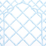 Bamboo Trellis Panel B Blue by Marie-Anne Oudejans Chic Lattice Wallpaper Panel – Schumacher 5014401