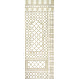 Bamboo Trellis Panel B wallpaper in neutral by Marie-Anne Oudejans for Schumacher, featuring a chic lattice design inspired by Jaipur decorative painting.