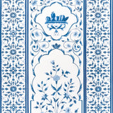 Mughal Garden Panel A Blue by Schumacher Floral Fretwork Wallpaper Panel – Marie-Anne Oudejans 5014410