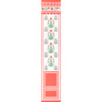 Royal Poppy Panel B wallpaper in red by Marie-Anne Oudejans for Schumacher, featuring stylized flowers and scalloped borders.