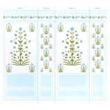 Royal Poppy Panel B Blue by Marie-Anne Oudejans Scenic Floral Wallpaper – Schumacher 5014441