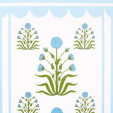 Royal Poppy Panel B Blue by Marie-Anne Oudejans Scenic Floral Wallpaper – Schumacher 5014441