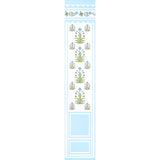 Royal Poppy Panel B wallpaper in blue by Marie-Anne Oudejans for Schumacher, featuring stylized blue poppy flowers and scalloped borders.