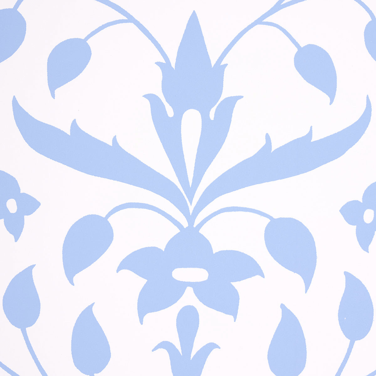 Jaipur Mughal Flower Blue by Schumacher Marie-Anne Oudejans Collection Wallpaper – Schumacher 5014460