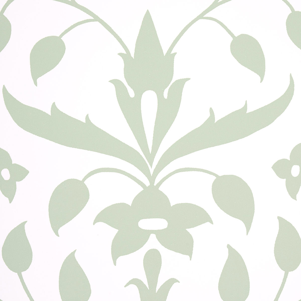 Jaipur Mughal Flower Green by Schumacher Marie-Anne Oudejans Collection Wallpaper – Schumacher 5014461