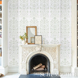 Jaipur Mughal Flower Green by Schumacher Marie-Anne Oudejans Collection Wallpaper – Schumacher 5014461