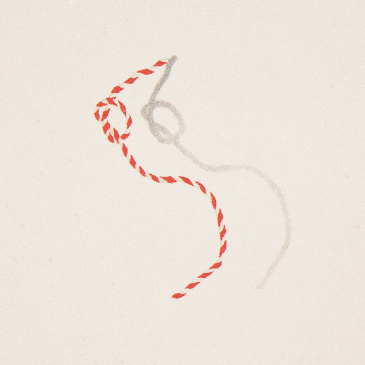 Butcher String Red and White on Ivory by Charlap Hyman & Herrero Wallpaper – Schumacher 5014470