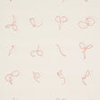 Butcher String wallpaper in red and white on ivory by Charlap Hyman & Herrero for Schumacher, featuring trompe l'oeil string design.
