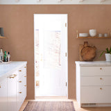 Butcher String Red and White on Brown by Charlap Hyman & Herrero Wallpaper – Schumacher 5014471