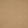 Butcher String wallpaper by Charlap Hyman & Herrero for Schumacher, featuring red and white twine on a brown background.