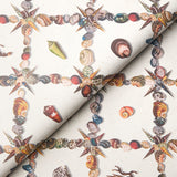 Grotto Treillage Multi on Ivory by Schumacher Playful Shell Trellis Designer Wallpaper – Schumacher 5014492
