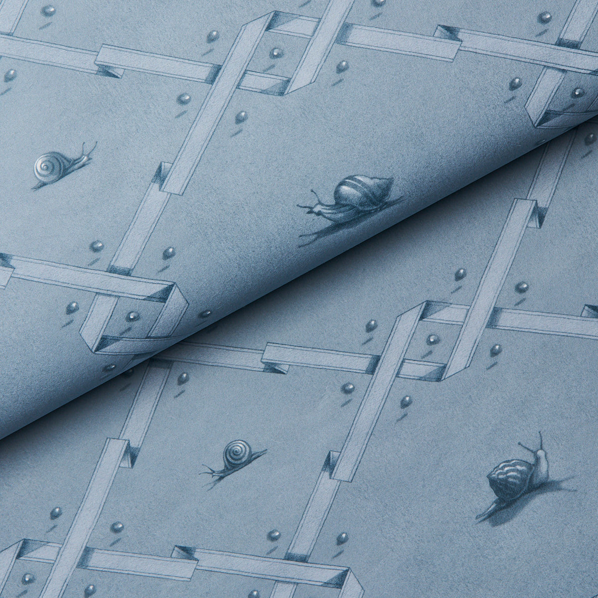 Ouvrez Moi Blue by Schumacher Playful Trompe L'oeil Ribbon Lattice Wallpaper – Charlap Hyman & Herrero 5014510