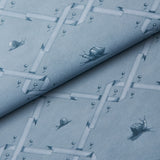 Ouvrez Moi Blue by Schumacher Playful Trompe L'oeil Ribbon Lattice Wallpaper – Charlap Hyman & Herrero 5014510