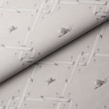 Ouvrez Moi Grey by Schumacher Playful Trompe L'oeil Ribbon Lattice Wallpaper – Charlap Hyman & Herrero 5014511