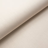 Close-up of Schumacher Performance Linen Wallcovering in Porcelain, showing its subtle linen texture and neutral color.