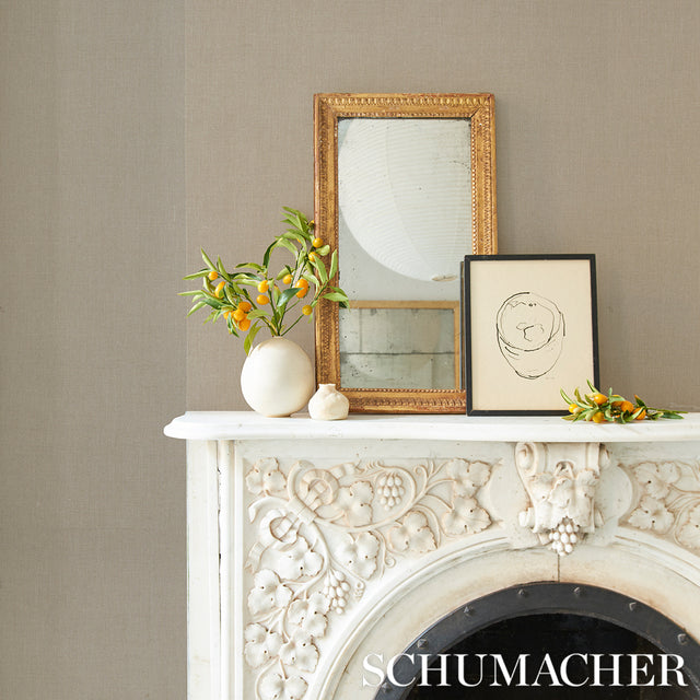 Performance Linen Wallcovering Flax by Schumacher – Patterson Flynn 5014524