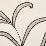 Caterpillar Leaf Black and Cream by Neisha Crosland Botanical Wallpaper – Schumacher 5014530