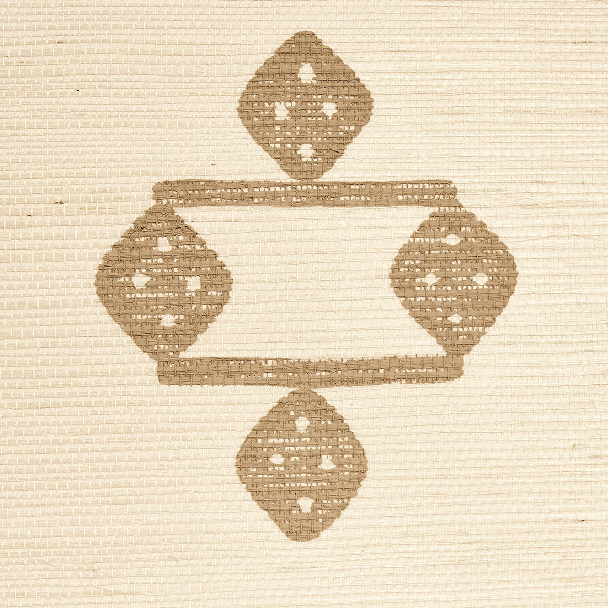 Samsun Sisal Natural by Schumacher Organic Geometric Wallpaper – Schumacher 5014540
