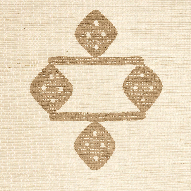 Samsun Sisal Natural by Schumacher Organic Geometric Wallpaper – Schumacher 5014540
