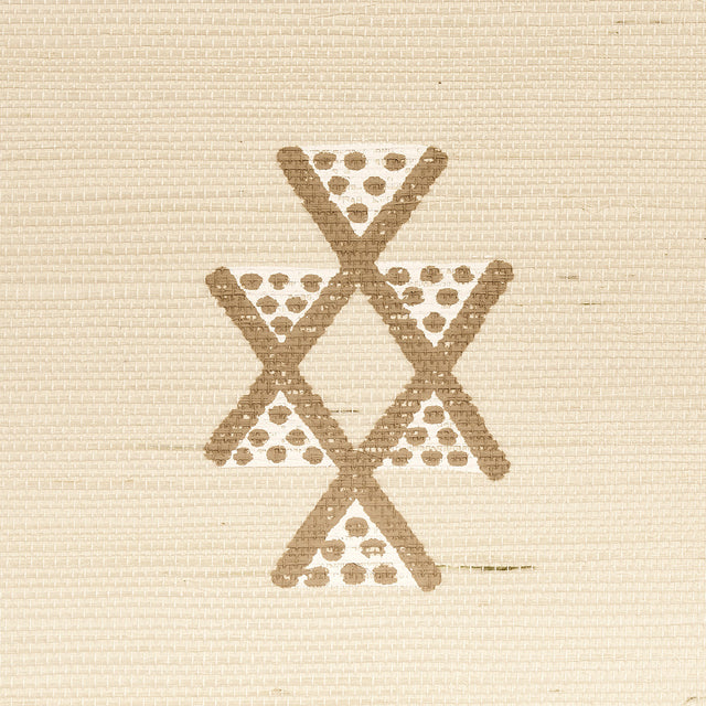 Samsun Sisal Natural by Schumacher Organic Geometric Wallpaper – Schumacher 5014540