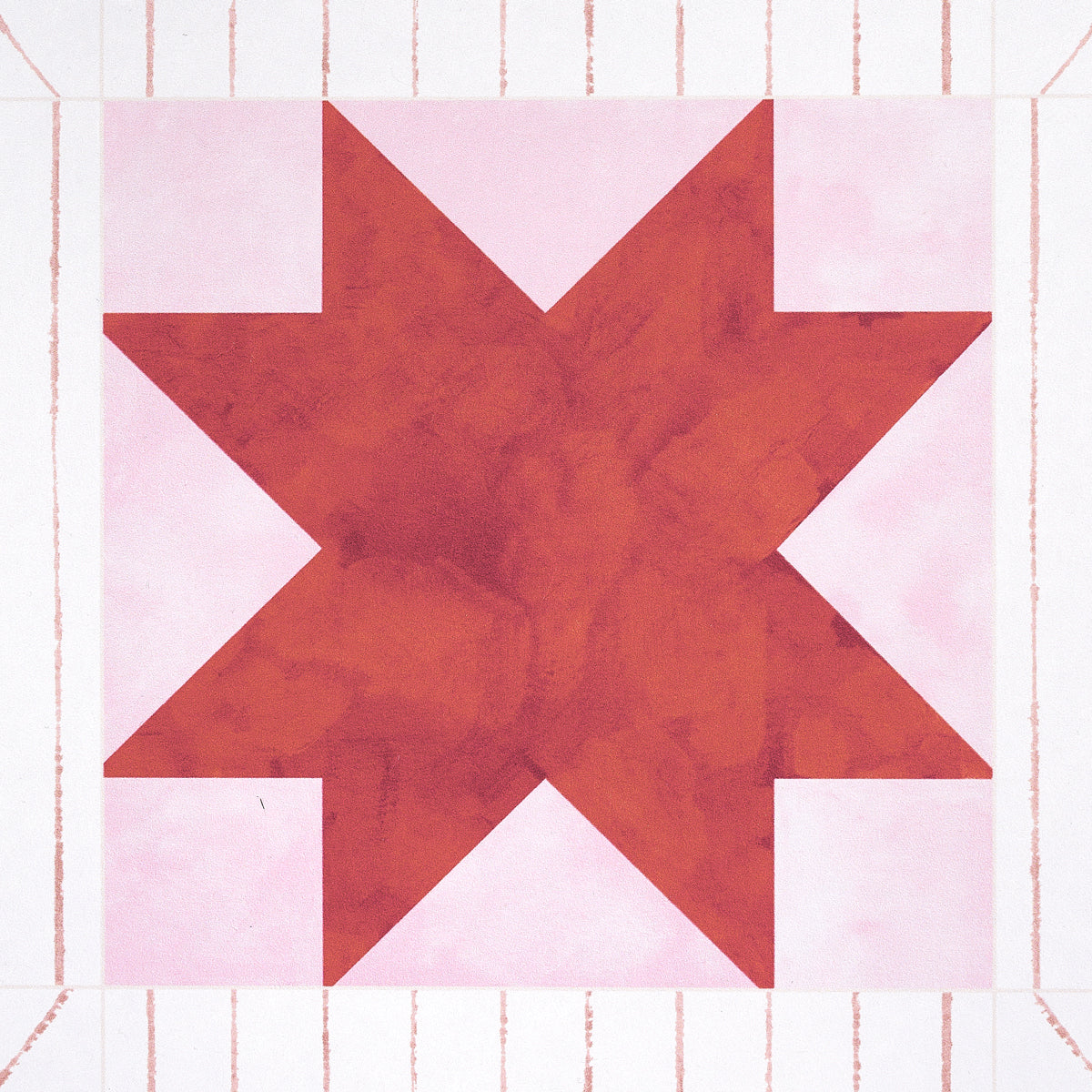 Alexander Red & Earthy Pink Geometric Wallpaper – Schumacher 5014550