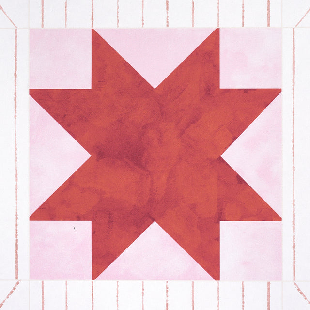 Alexander Red & Earthy Pink Geometric Wallpaper – Schumacher 5014550